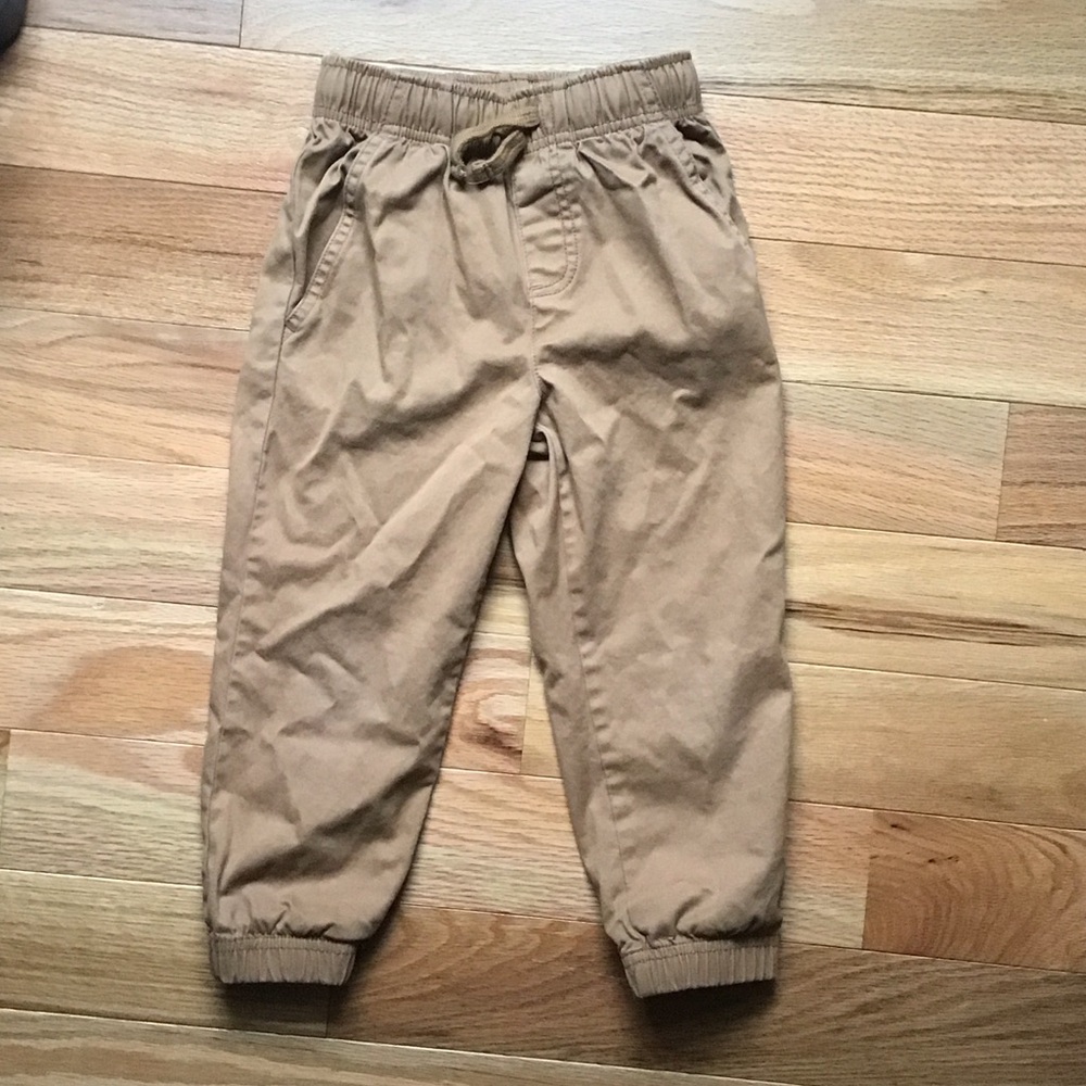 Tommy Bahama Kids Elastic Waist Tan Jogger Pants